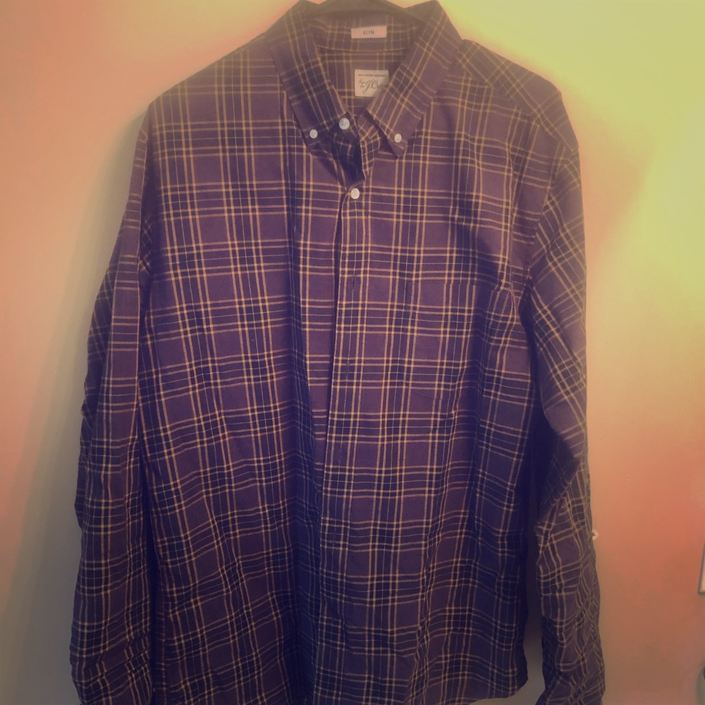 J Crew large slim button up